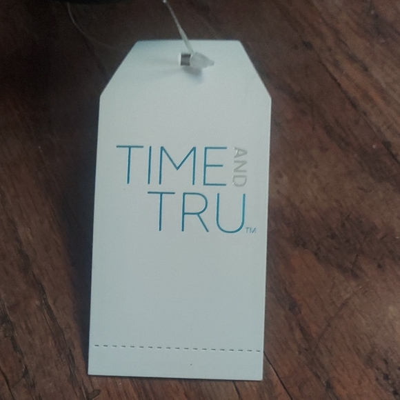 3/$12 Time and Tru Elegant Black Tote - Picture 3 of 9